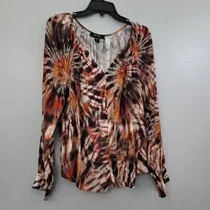 Tunique Karen Kane Imprimé Paisley Rose - Taille 2X Plus - Manches Courtes - Neuf Avec Étiquette